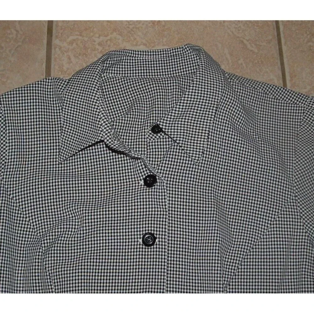 Black & White Checked Sz XL Petite Casual or Dress Lightweight Shirt-Like Jacket